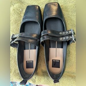 Dolce Vita Black Flats with Buckle Straps